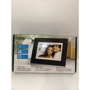 COBY 7" Widescreen Digital Photo Frame w/Multimedia Playback‎ ~ Espresso DP702